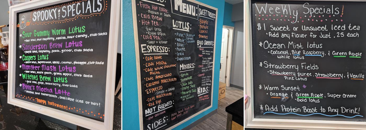 Brezie's Roasted Beans And Gaming Menu