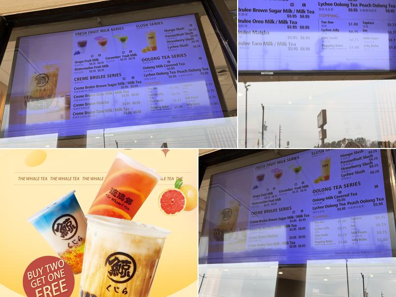 The Whale Tea Huntsville Menu