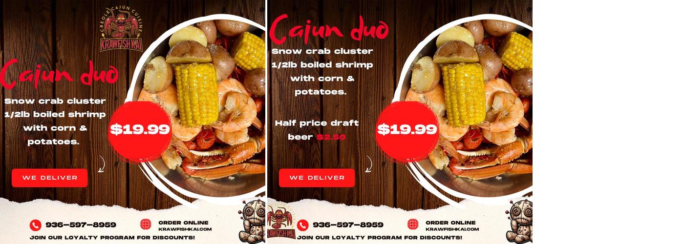 krawfish Kai Menu