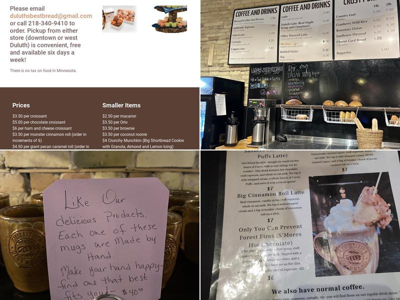 Duluth's Best Bread Menu