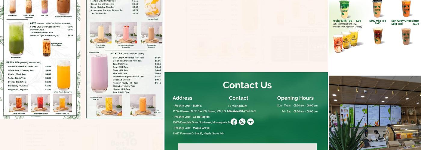 Freshly Leaf - Coon Rapids Menu