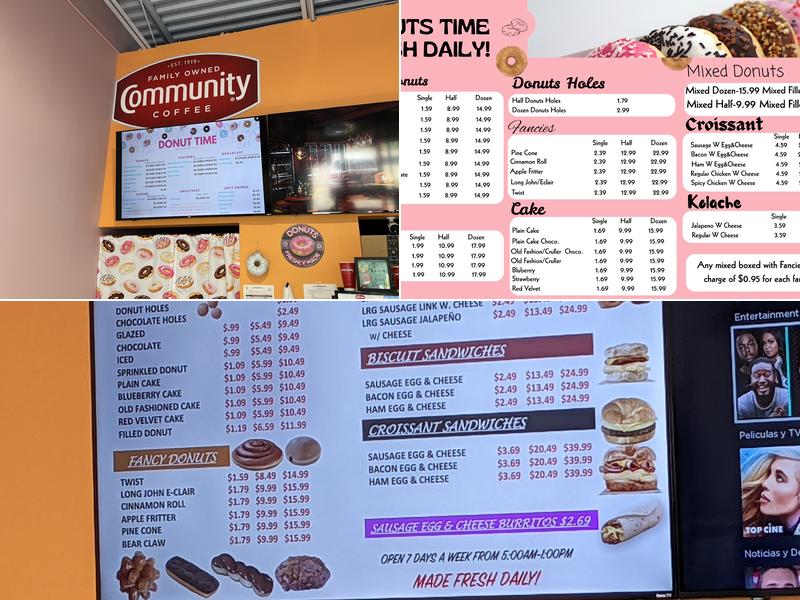 Donut Time Menu