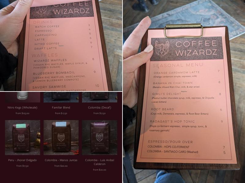 Coffee Wizardz Appleton Menu