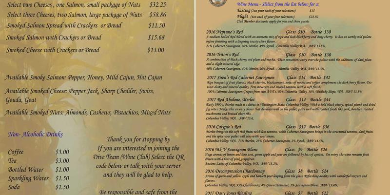 Hard Hat Winery, LLC Menu