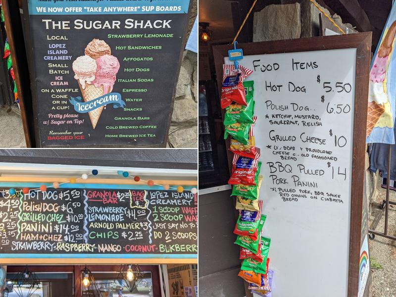 The Sugar Shack Menu