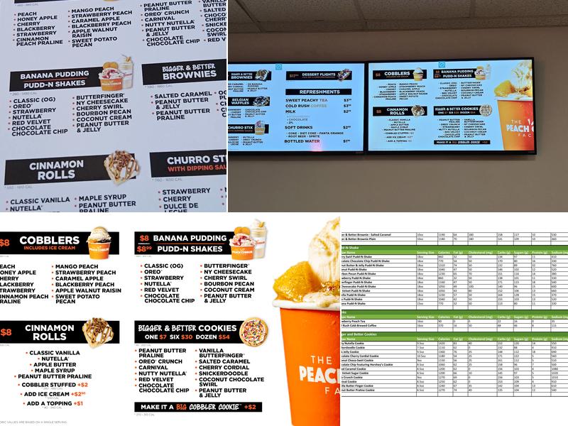 Peach Cobbler Factory، Winter Garden Menu