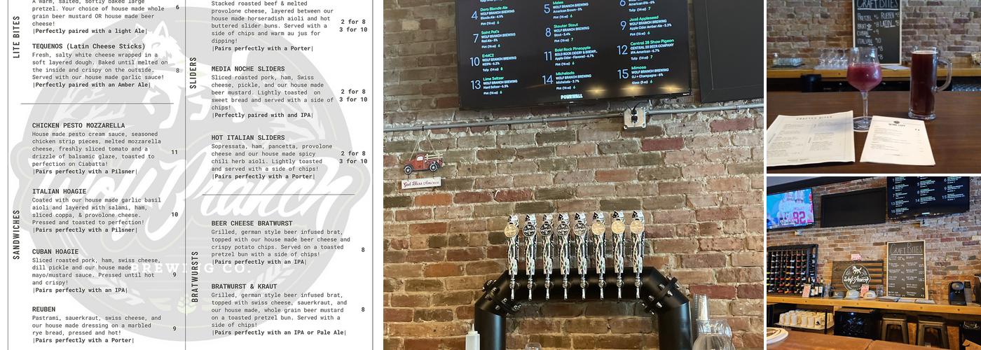 Wolf Branch Brewing Co. Menu