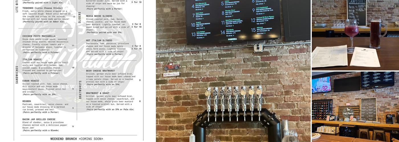 Wolf Branch Brewing Co. Menu