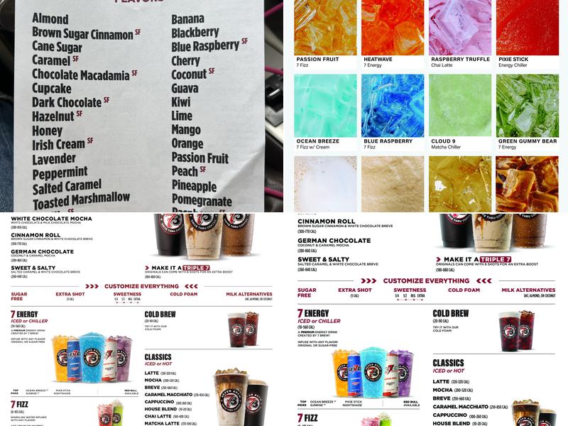 7 Brew Coffee Menu