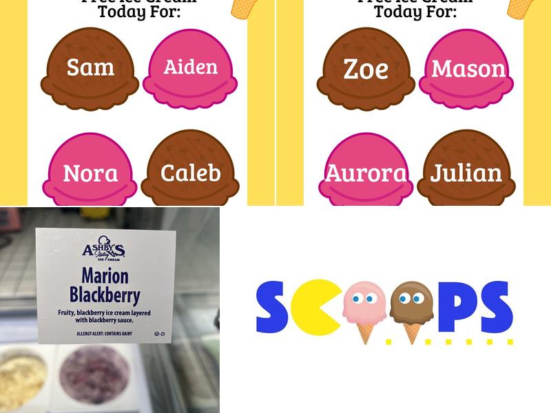 Scoops Menu