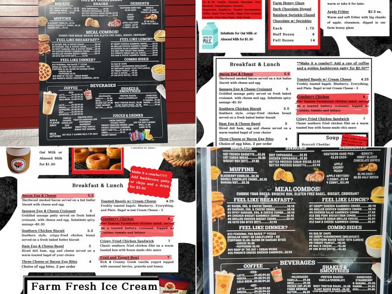 Farm Stores Cedarcrest Cafe Menu