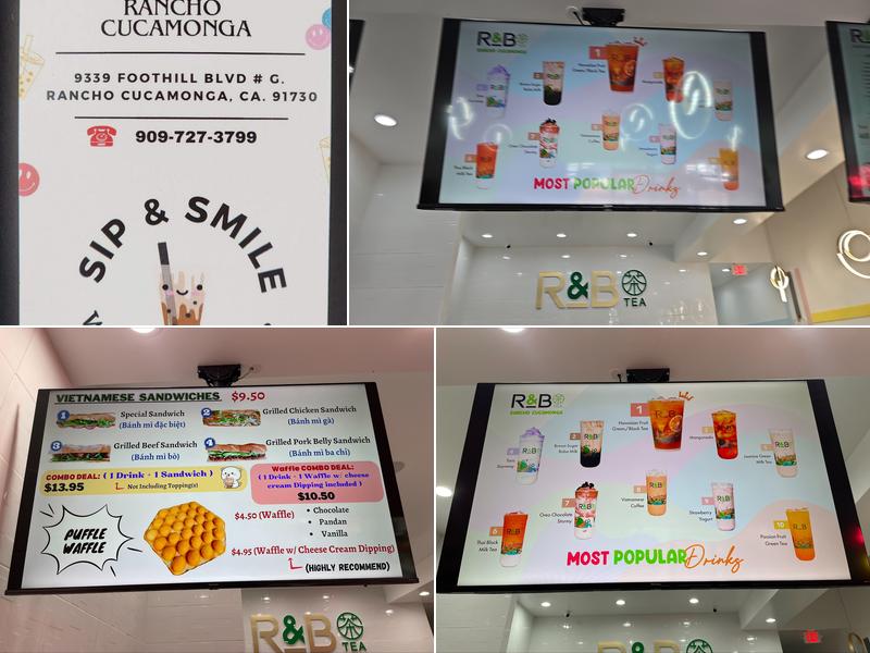 R&B Tea Rancho Cucamonga Menu