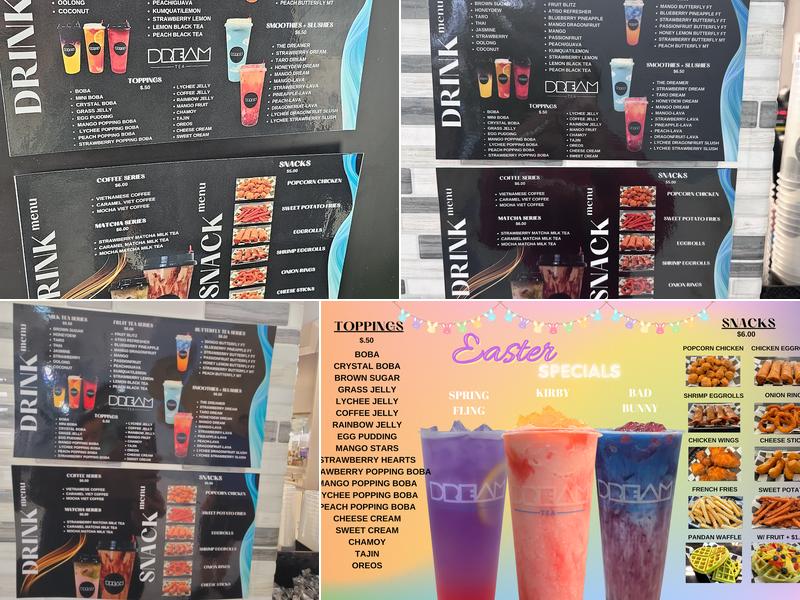Dream Tea Menu