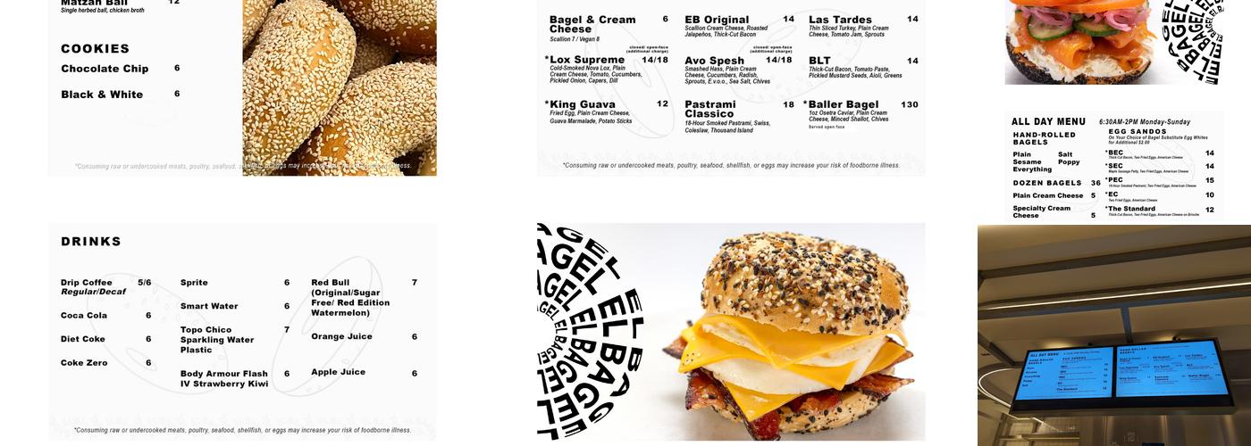 El Bagel Menu