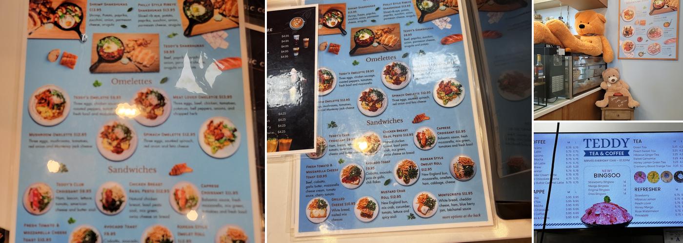 Teddy Tea Coffee Menu