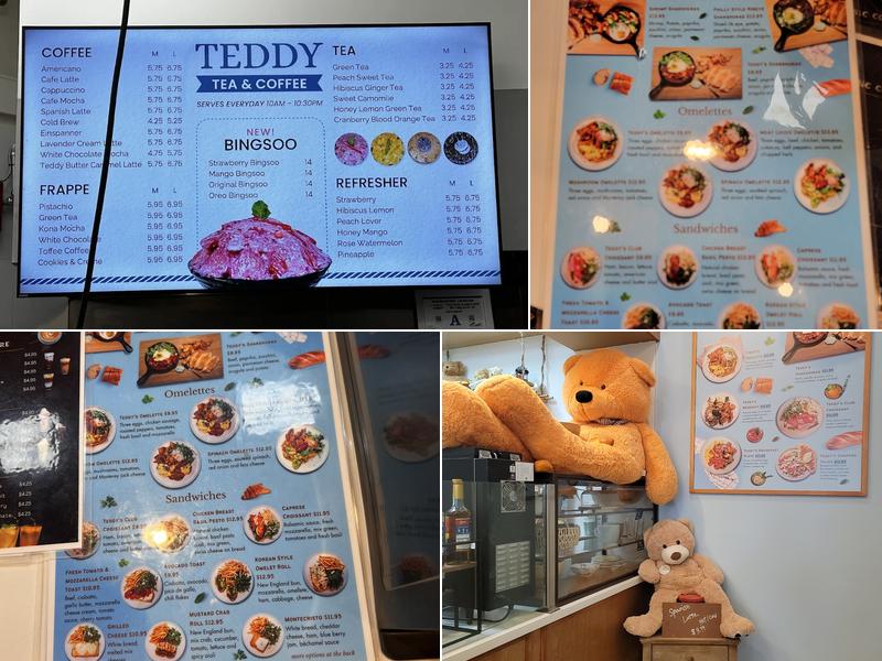 Teddy Tea Coffee Menu
