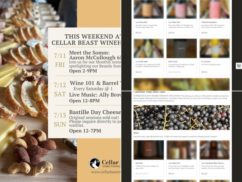 Cellar Beast Winehouse Menu