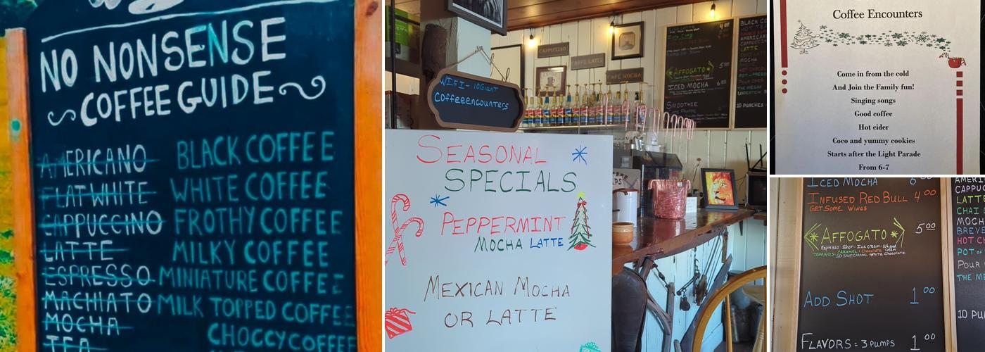 Coffee Encounters Menu