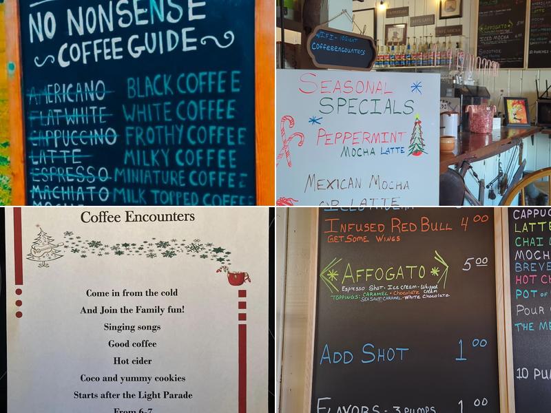 Coffee Encounters Menu