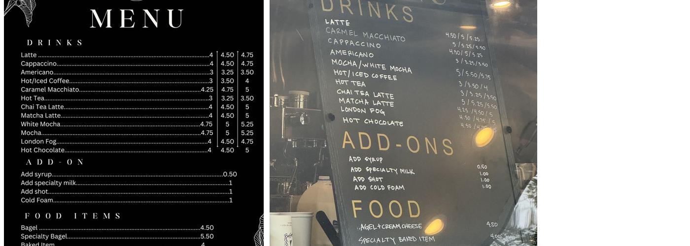 Mountain Coffee Co Menu