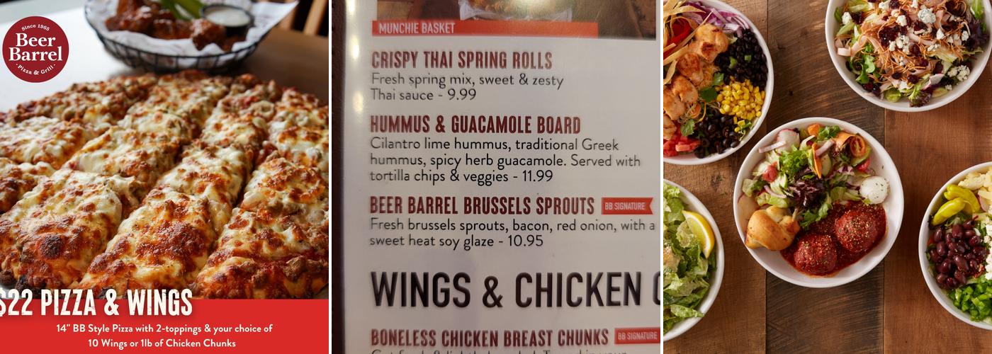 Beer Barrel Pizza & Grill Menu