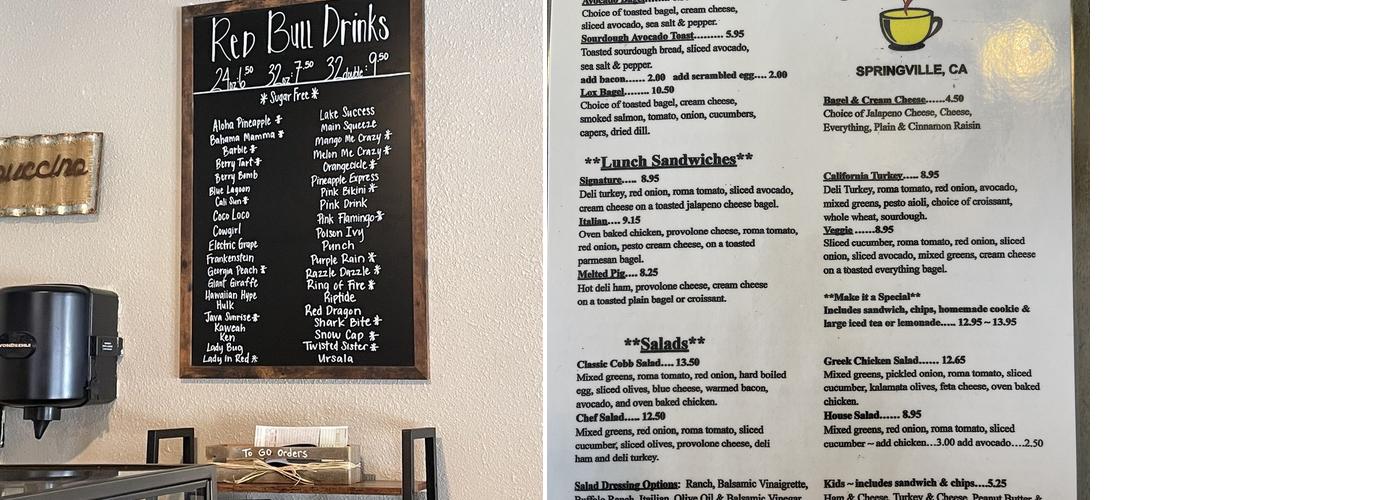 Java Express Menu