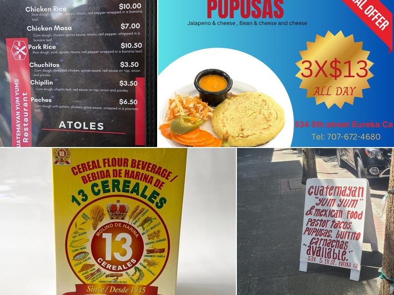 GuateMayan Yum Yums Menu