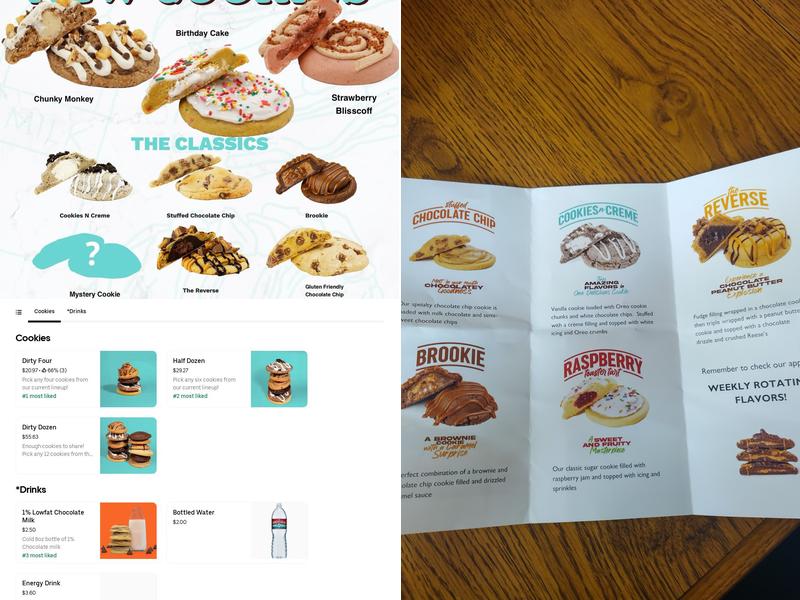 Dirty Dough Cookies - Fort Collins Menu