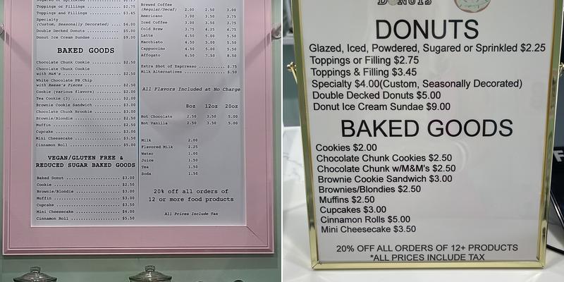 Decked Out Donuts Menu