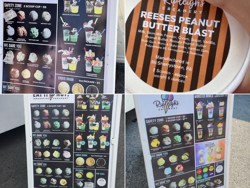 Ripleigh's Creamery Menu