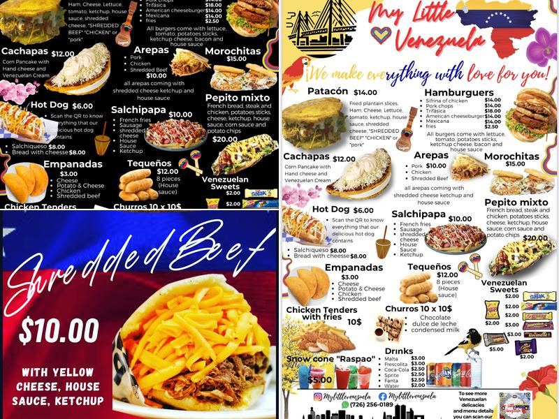 My Little Venezuela Menu