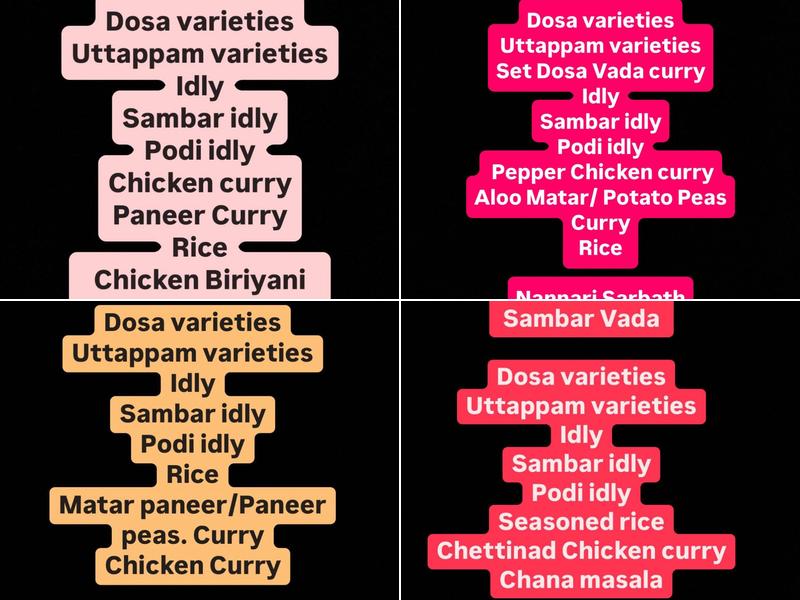 Vada Chennai Menu
