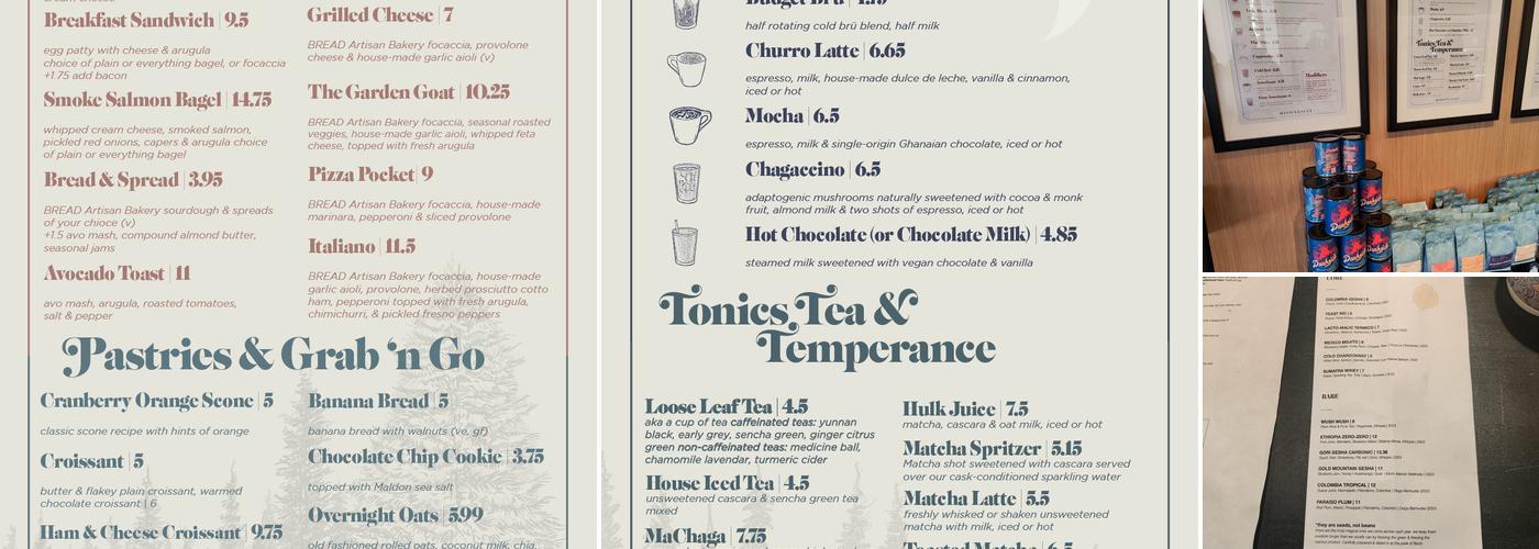 MoonGoat Coffee Menu