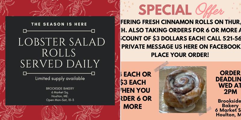 Brookside Bakery Menu