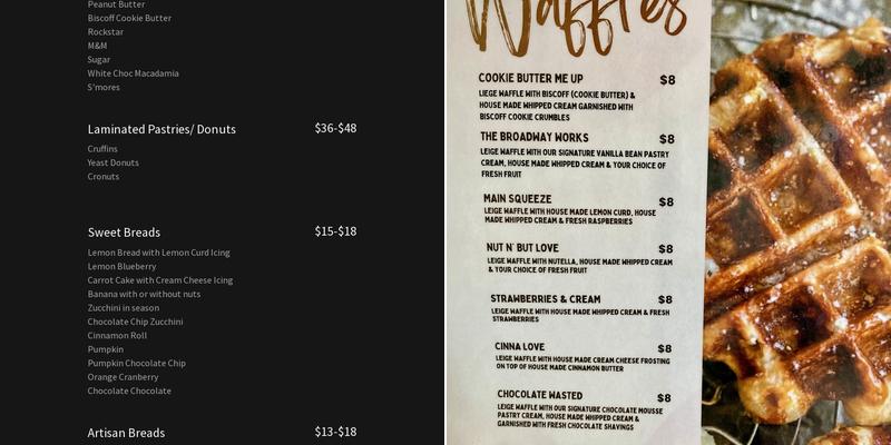 Broadway Bakery Menu