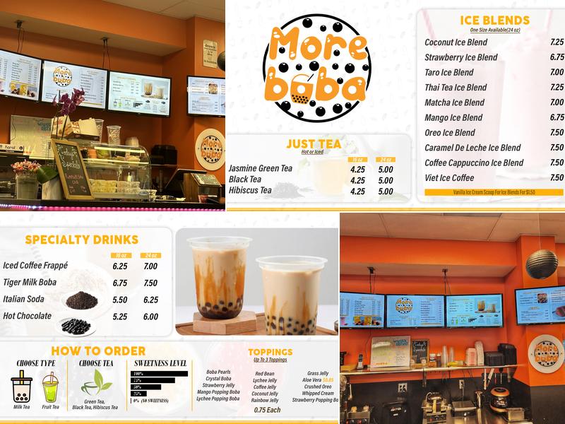 More Boba Menu