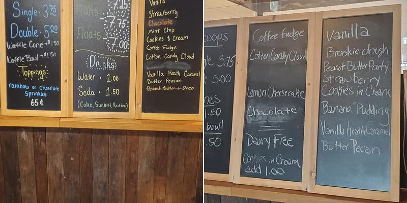 Uptown Creamery Menu