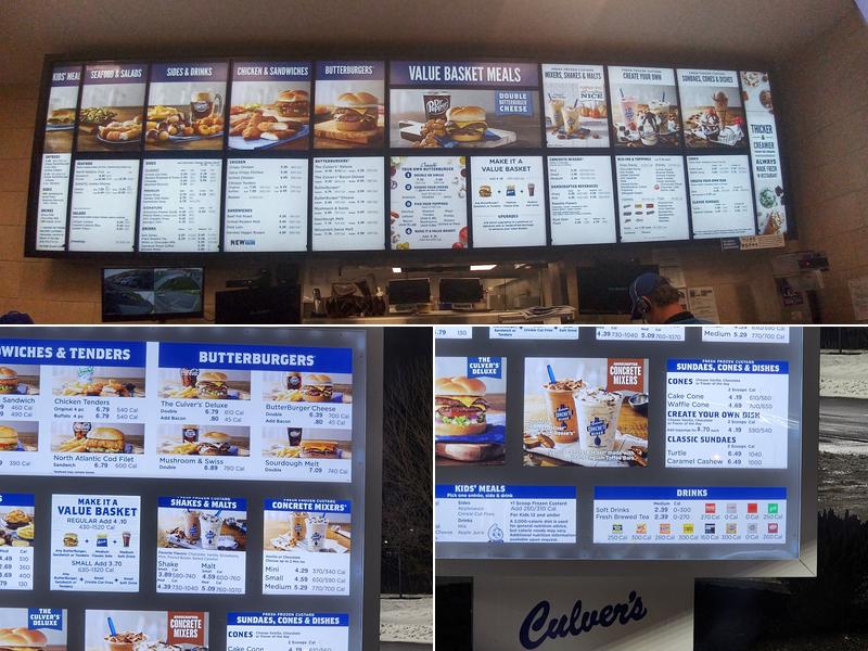 Culver’s Menu