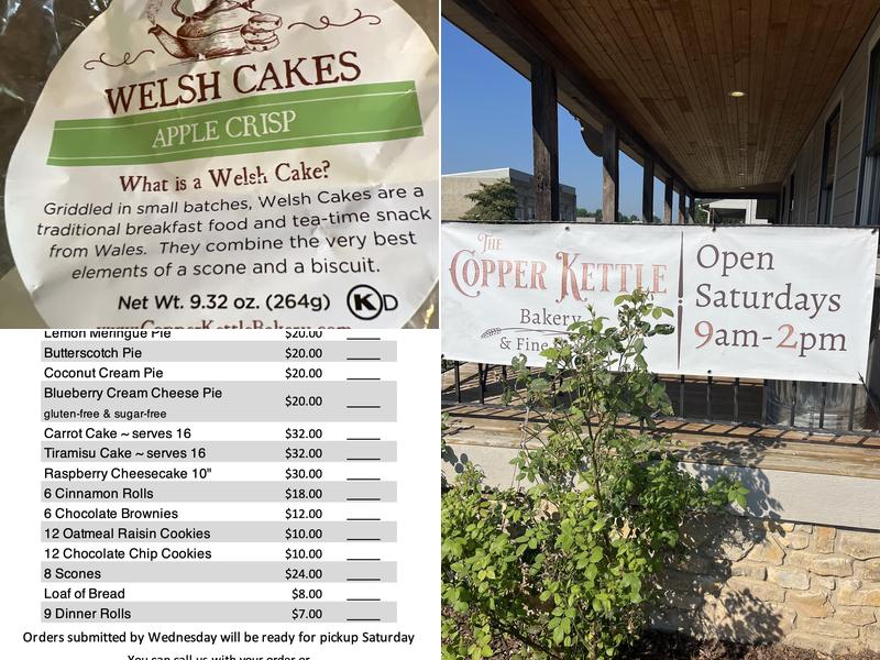 Copper Kettle Bakery Menu