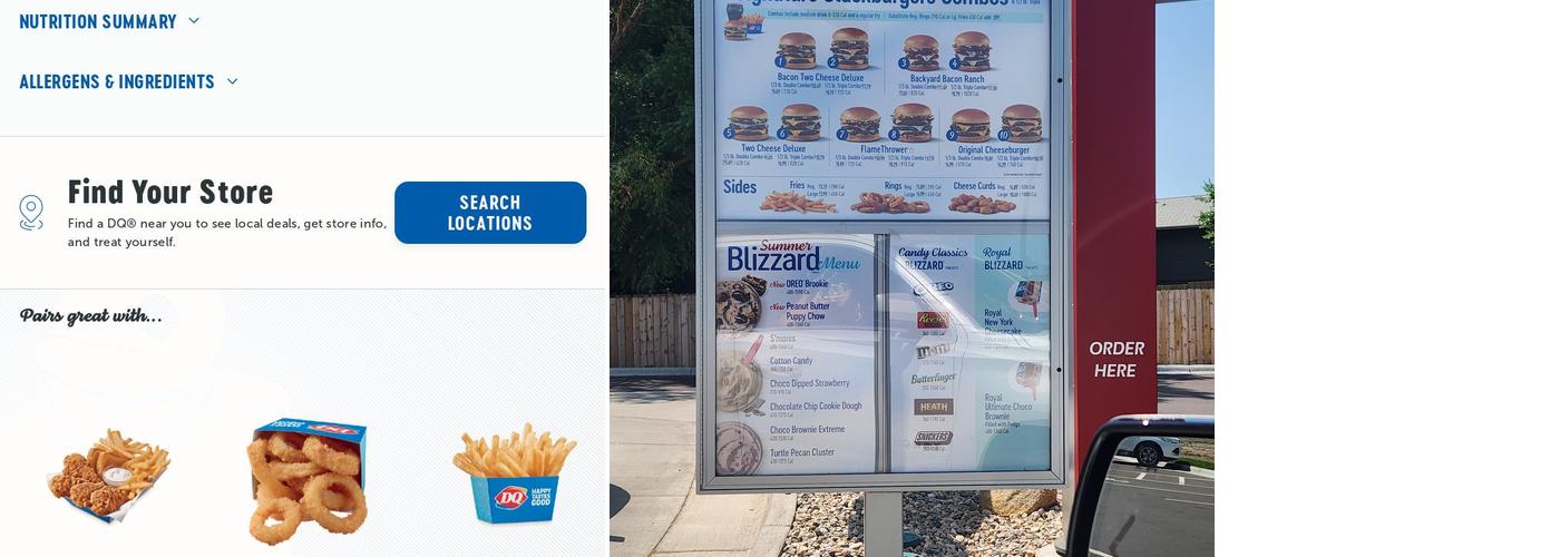 Dairy Queen Grill & Chill Menu