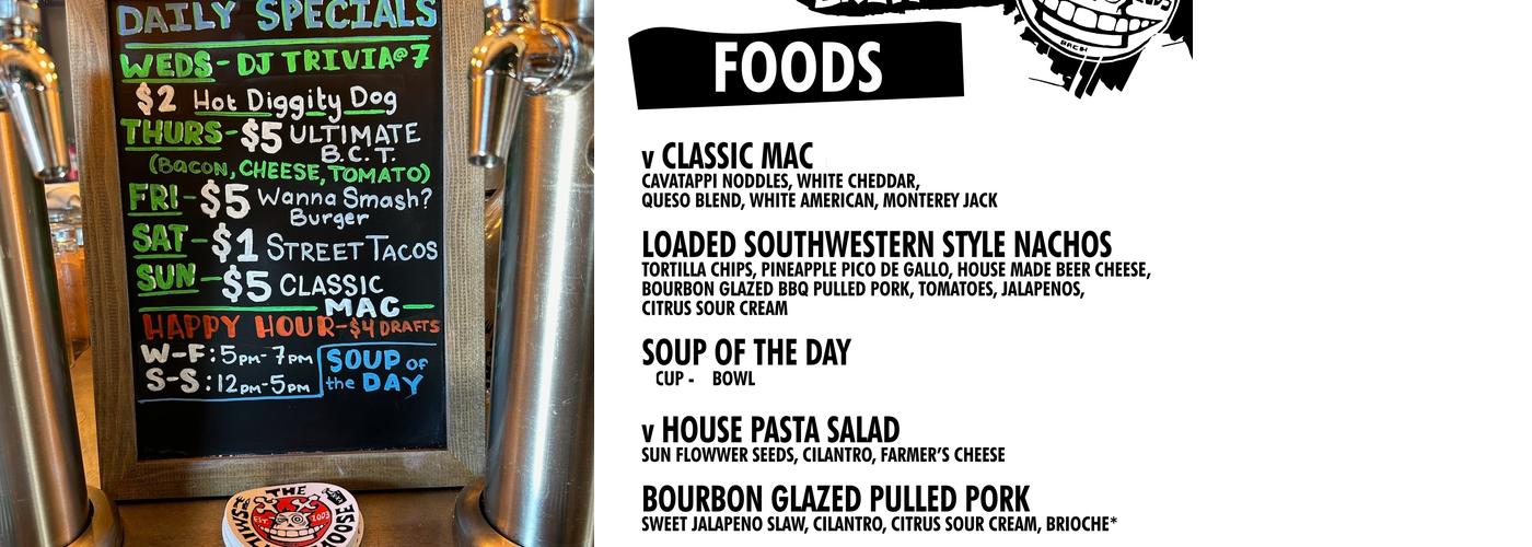 Smiling Moose Brewing Menu