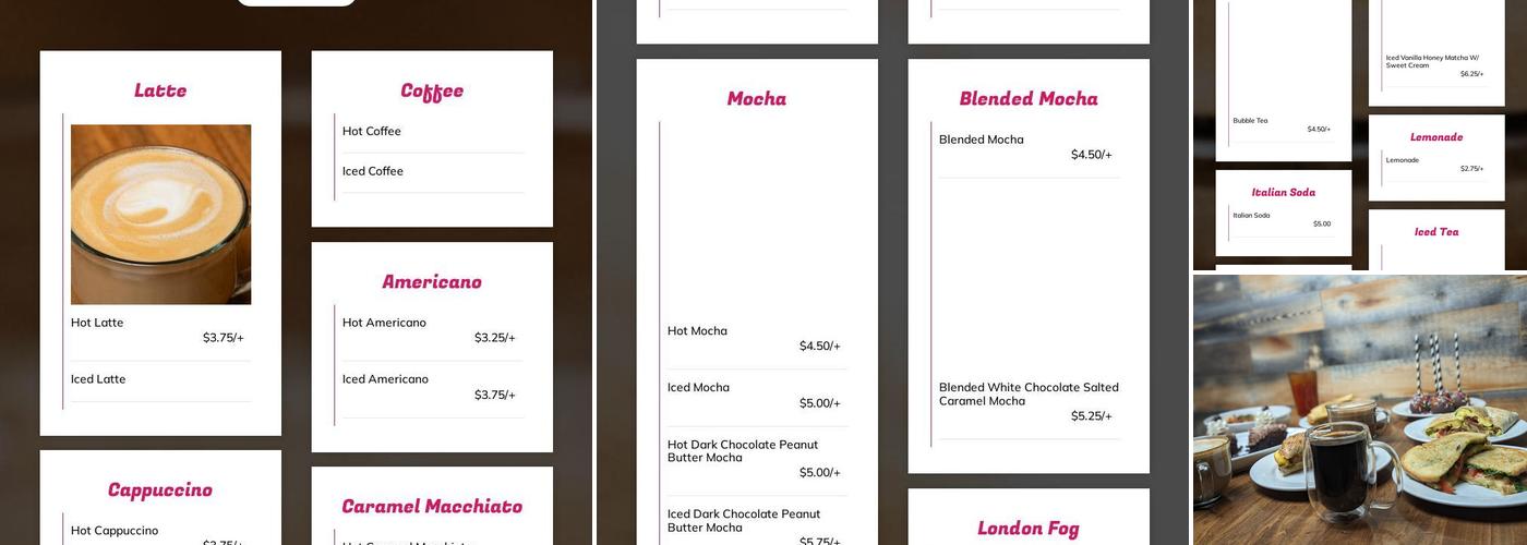 Grand River Grounds Menu