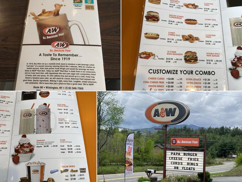 A&W Family Restaurant Menu