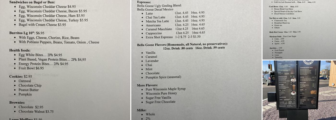 Kingdom Coffee Company WI Menu