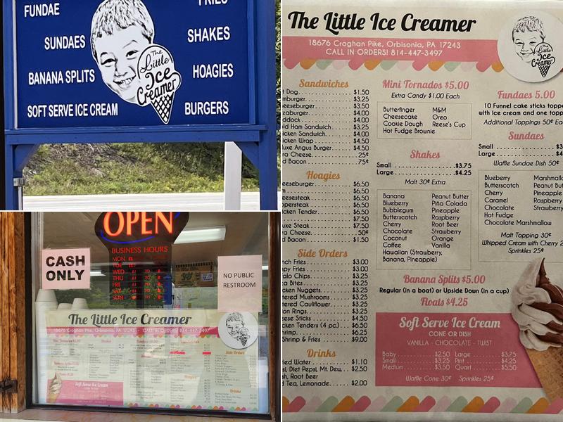 The Little Ice Creamer Menu