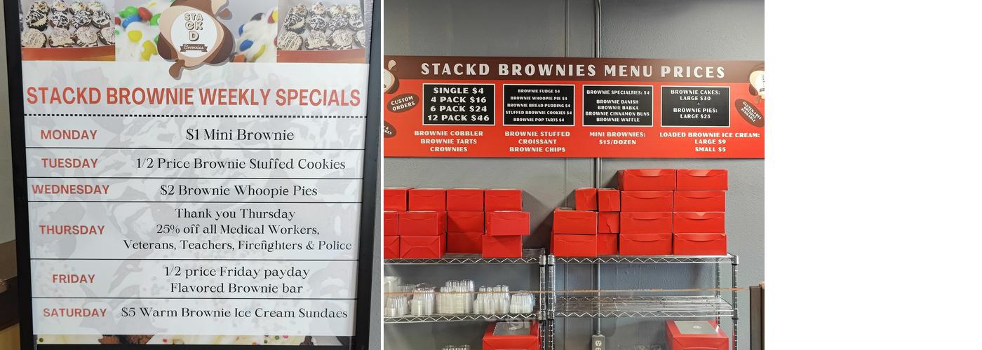 Stackd Brownies Deland Menu