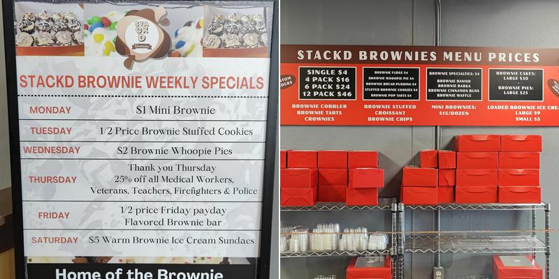 Stackd Brownies Deland Menu