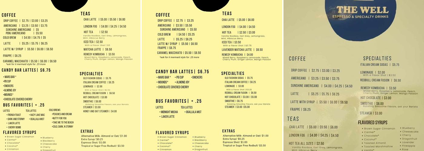 Saved By The Well Menu