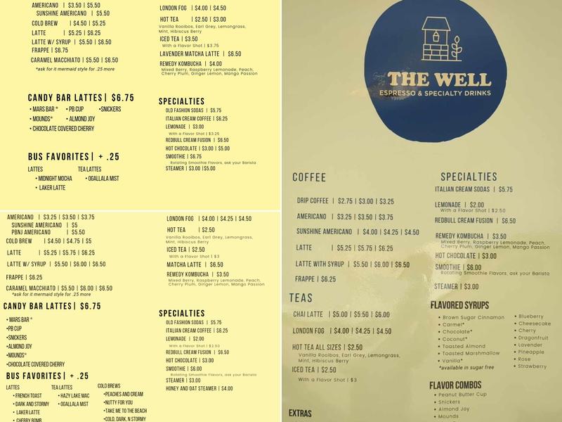 Saved By The Well Menu