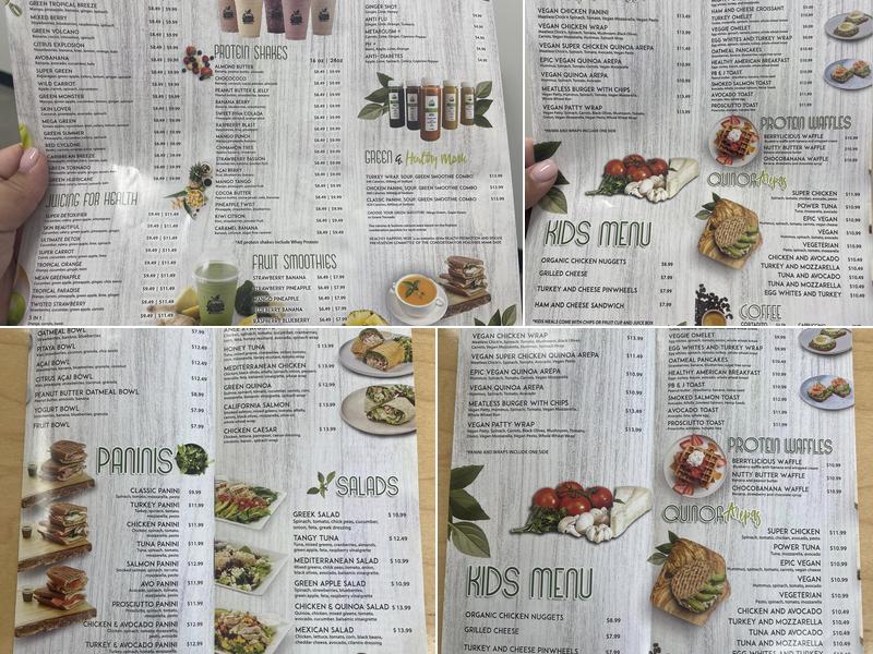 Green Apple Truly Healthy Menu